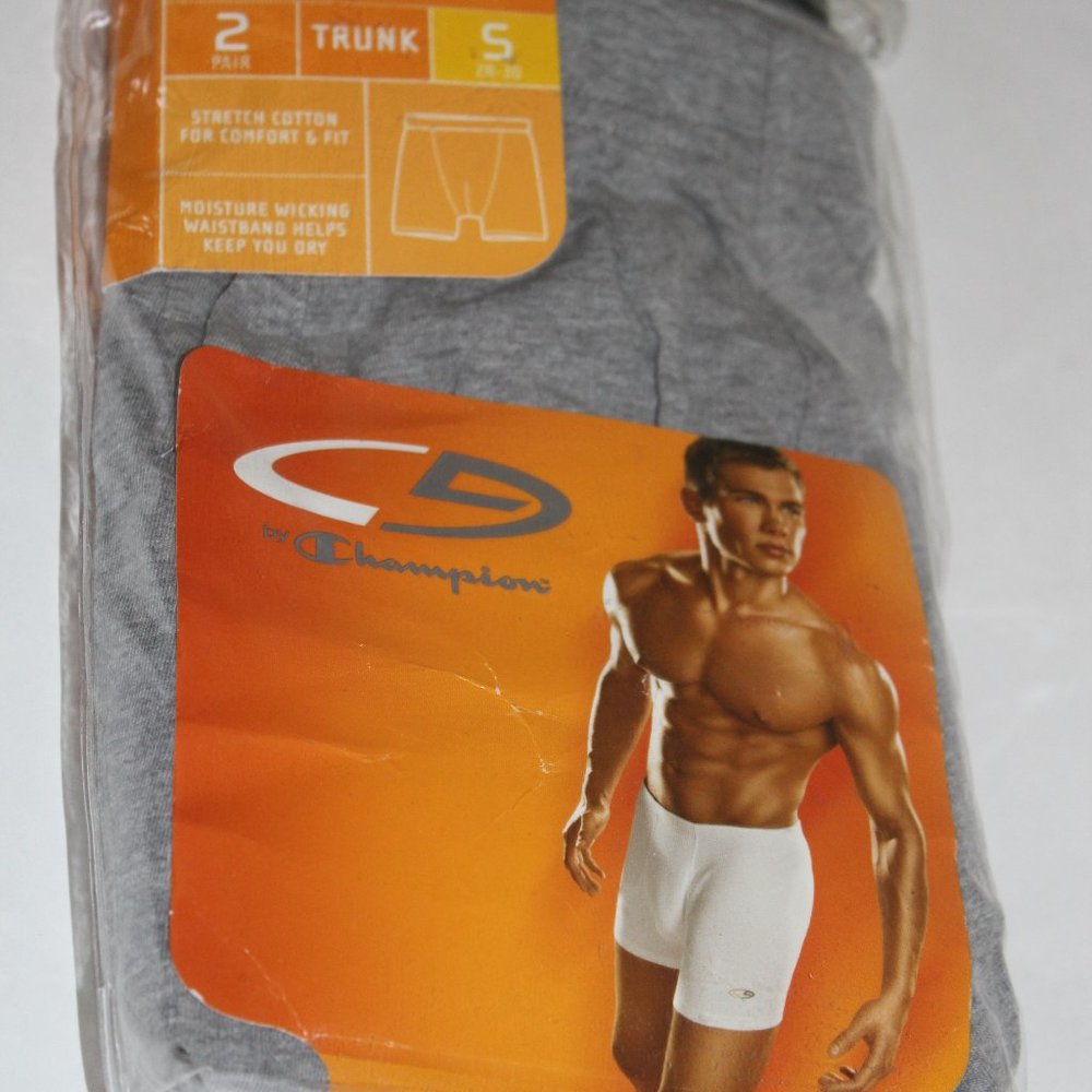 C9 by Champion Stretch 2 Pair Trunk -1 Black, 1 Grey, Size: S